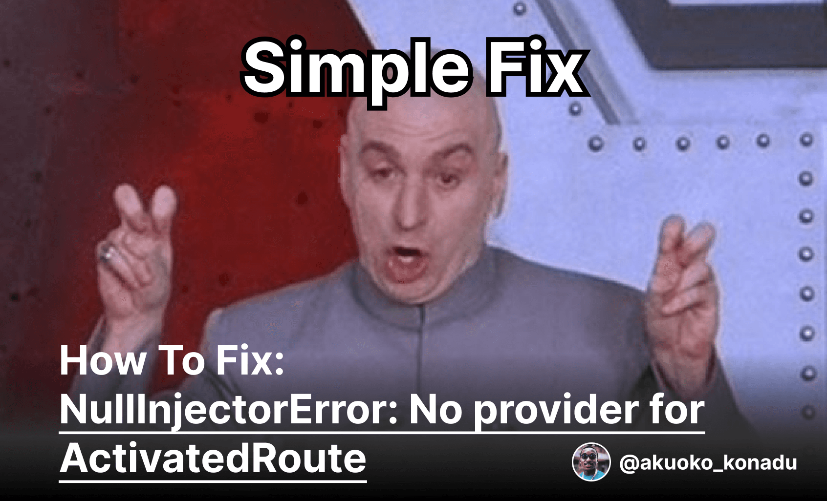 how to fix NullInjectorError No provider for ActivatedRoute